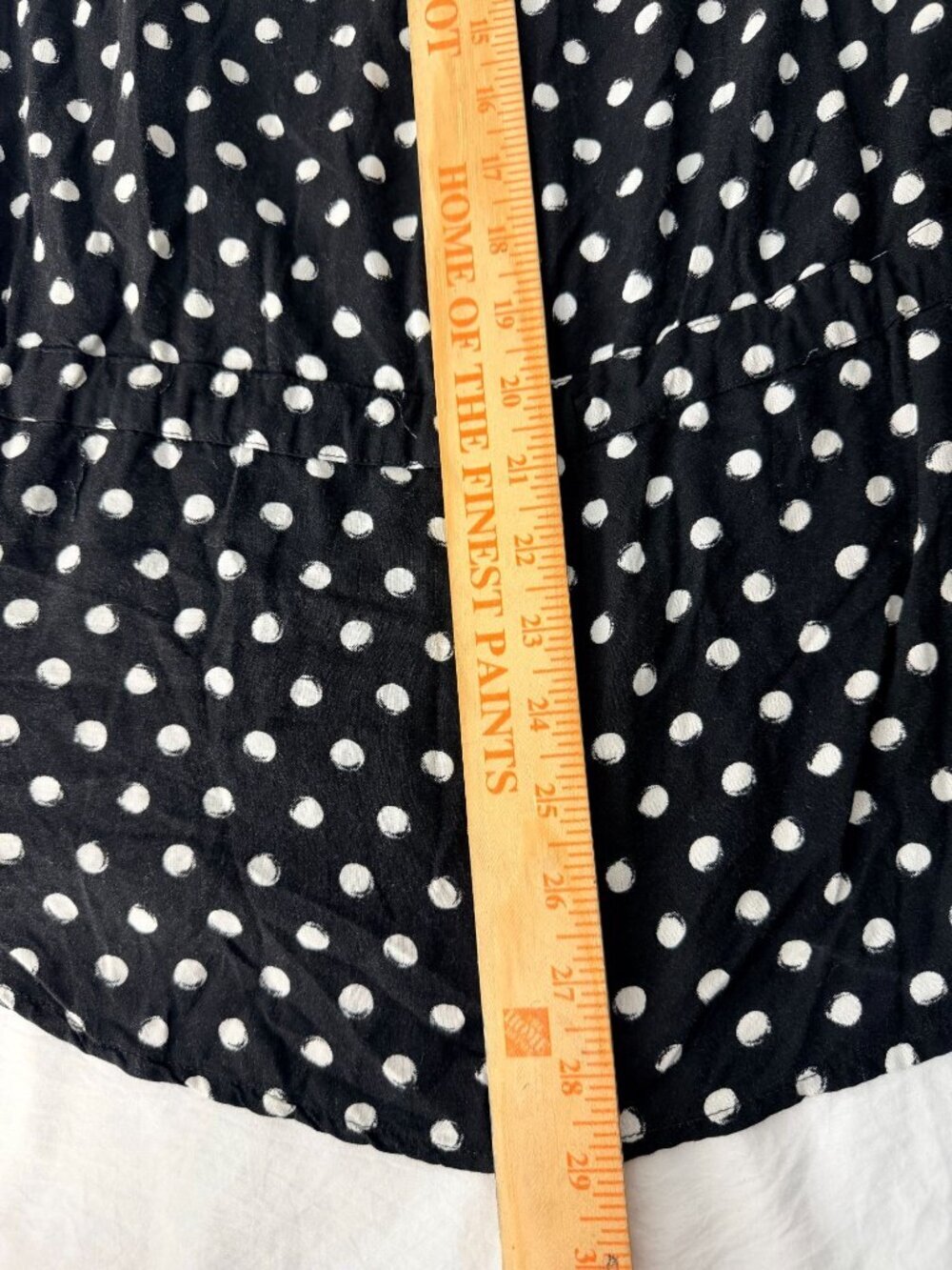 Croft & Barrow Womens XL Polka Dot Blouse Black White Peplum Tunic Top - Picture 10 of 14